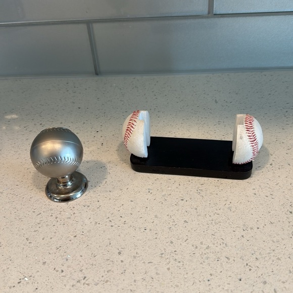 🏴 Vintage Baseball clock and business card holder - Picture 5 of 8